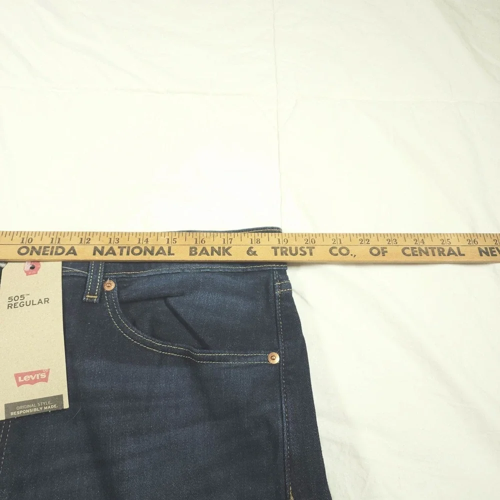 Levi's 505 Regular Fit Dark Wash Denim Jeans Mens W38 L34 NWT‎